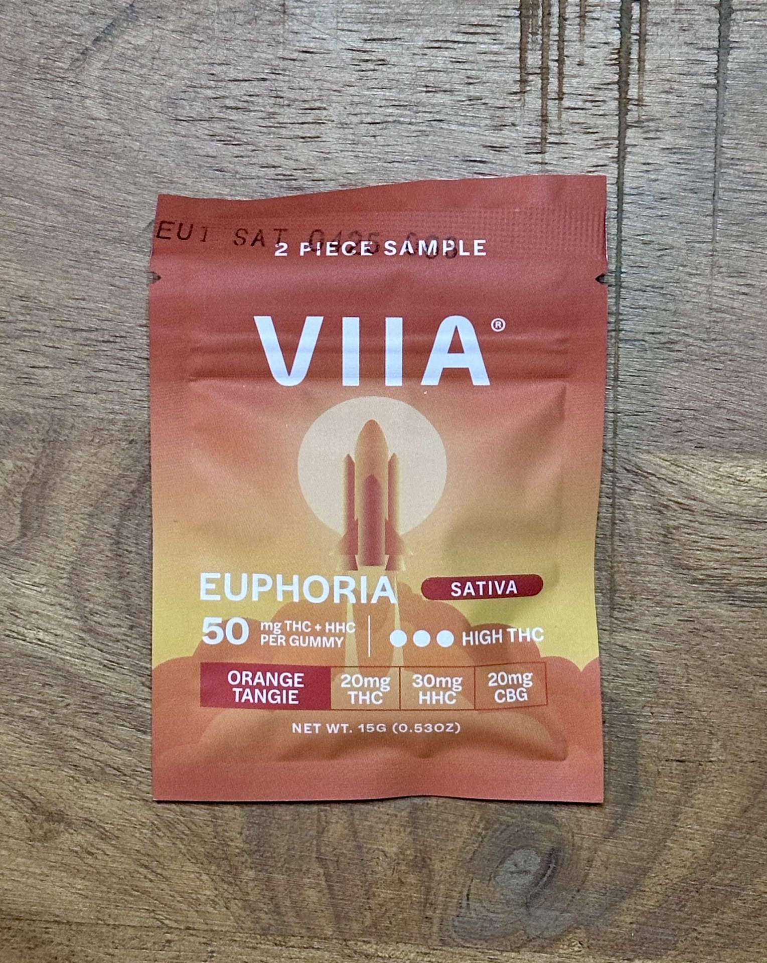 VIIA | Euphoria | THC + HHC | 50mg / 2 Count/Orange Tangie